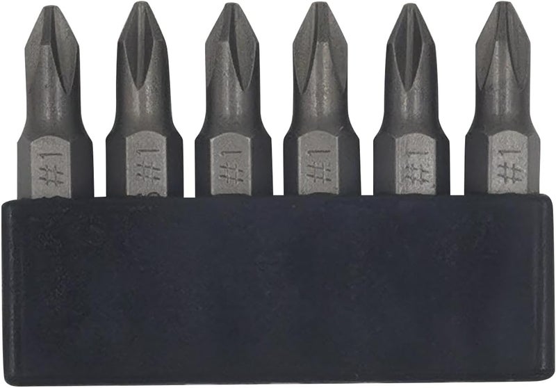 Yrsssa 6Pcs 35mm JIS Screwdriver Bit Set with Magnetic Tip, 1/4 Hex Shank, S2 Alloy Steel & 6-Slot Storage Strip – Perfect for Japanese Motorcycles, Cars, Bicycles, and Equipment (JIS #1x6) - Image 1
